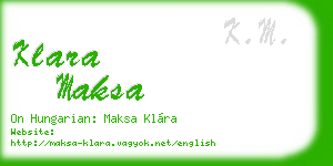 klara maksa business card